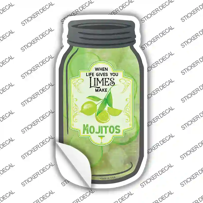 Limes Make Mojitos Novelty Mason Jar Sticker Decal