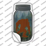 Bigfoot Shadow Hunched Novelty Mason Jar Sticker Decal