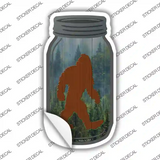 Bigfoot Shadow Standing Novelty Mason Jar Sticker Decal