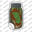 He Is Out There Footprint Novelty Mason Jar Sticker Decal