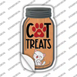 Cat Treats Orange Novelty Mason Jar Sticker Decal
