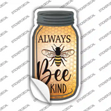 Always Bee Kind Novelty Mason Jar Sticker Decal