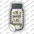 Be Sweet Like Honey Black Plaid Novelty Mason Jar Sticker Decal