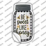 Be Sweet Like Honey Black Plaid Novelty Mason Jar Sticker Decal