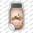 Gnome In Honey Truck Novelty Mason Jar Sticker Decal