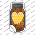 Honeycomb Heart Novelty Mason Jar Sticker Decal