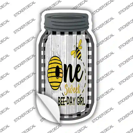 Bee Day Girl Novelty Mason Jar Sticker Decal