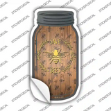 Save Bees Wood Novelty Mason Jar Sticker Decal