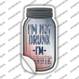 Not Drunk Patriotic Novelty Mason Jar Sticker Decal
