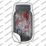 Proud American Girl Novelty Mason Jar Sticker Decal