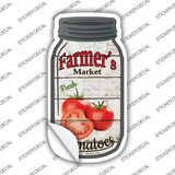 Tomatoes Farmers Market Novelty Mason Jar Sticker Decal