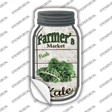 Kale Farmers Market Novelty Mason Jar Sticker Decal