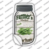Green Beans Farmers Market Novelty Mason Jar Sticker Decal