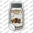 Mushrooms Farmers Market Novelty Mason Jar Sticker Decal