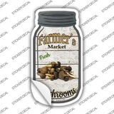 Mushrooms Farmers Market Novelty Mason Jar Sticker Decal