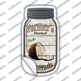 Coconuts Farmers Market Novelty Mason Jar Sticker Decal