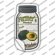 Avocados Farmers Market Novelty Mason Jar Sticker Decal