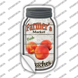 Peaches Farmers Market Novelty Mason Jar Sticker Decal