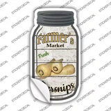 Parsnips Farmers Market Novelty Mason Jar Sticker Decal