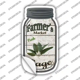 Sage Farmers Market Novelty Mason Jar Sticker Decal