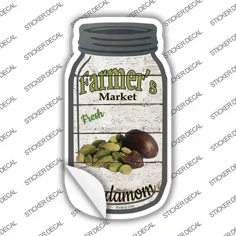 Cardamom Farmers Market Novelty Mason Jar Sticker Decal