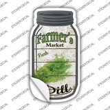 Dill Farmers Market Novelty Mason Jar Sticker Decal