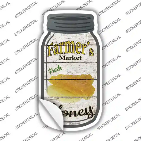 Honey Farmers Market Novelty Mason Jar Sticker Decal