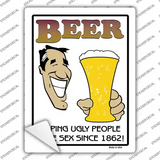 Helping Ugly People Novelty Rectangle Sticker Decal