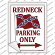 Redneck Only Novelty Rectangle Sticker Decal