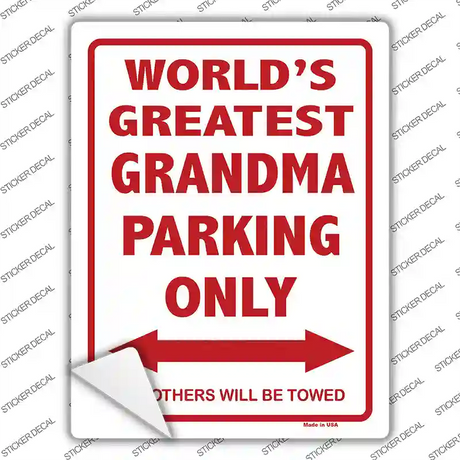 Worlds Greatest Grandma Novelty Rectangle Sticker Decal