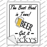 Best Head in Town Novelty Rectangle Sticker Decal