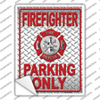 Firefighter Only Diamond Effect Novelty Rectangle Sticker Decal