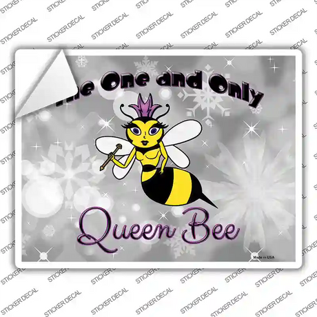 Queen Bee Horizontal Novelty Rectangle Sticker Decal