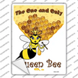 Queen Bee Gold Novelty Rectangle Sticker Decal