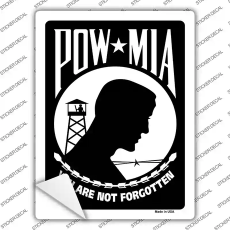 POW MIA Novelty Rectangle Sticker Decal