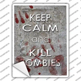 Keep Calm Kill Zombies Novelty Rectangle Sticker Decal
