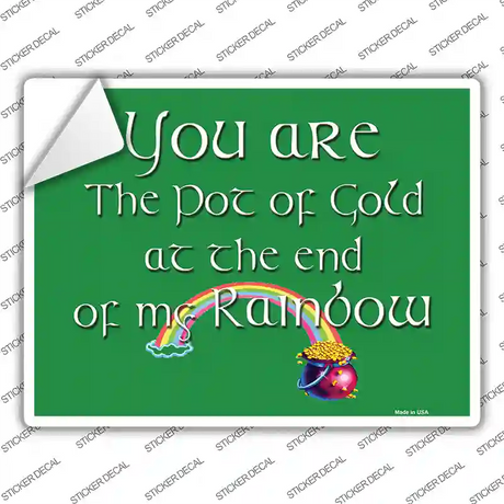 Pot of Gold Novelty Rectangle Sticker Decal