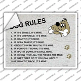 Dog Rules Its Mine Novelty Rectangle Sticker Decal