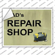 Dads Repair Shop Novelty Rectangle Sticker Decal