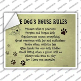 Dog House Rules Novelty Rectangle Sticker Decal
