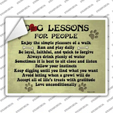 Dog Lessons Novelty Rectangle Sticker Decal