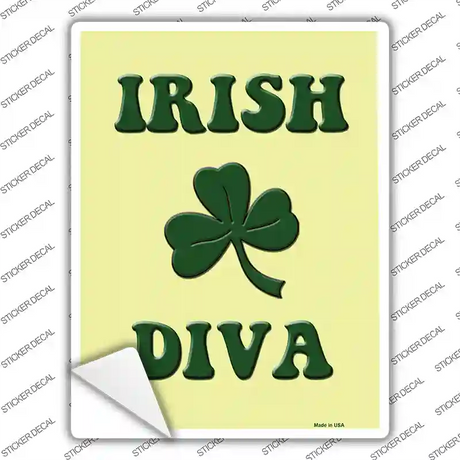 Irish Diva Novelty Rectangle Sticker Decal