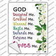 God Loves Me Novelty Rectangle Sticker Decal