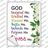 God Loves Me Novelty Rectangle Sticker Decal