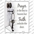 Faith Unlocks The Door Novelty Rectangle Sticker Decal