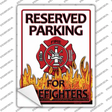 Reserved Firefighters Novelty Rectangle Sticker Decal