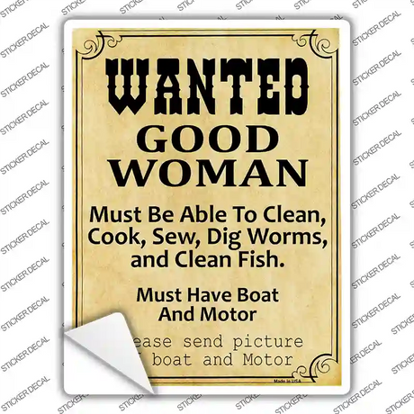 Wanted Good Women Novelty Rectangle Sticker Decal