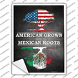 American Grown Mexican Roots Novelty Rectangle Sticker Decal