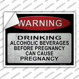 Warning Drinking Novelty Rectangle Sticker Decal