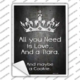 Love And A Tiara Novelty Rectangle Sticker Decal